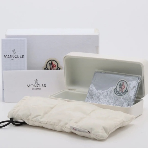 Moncler Meygal Sunglasses Gray Frame With Silver Metal Arms - Picture 5 of 5